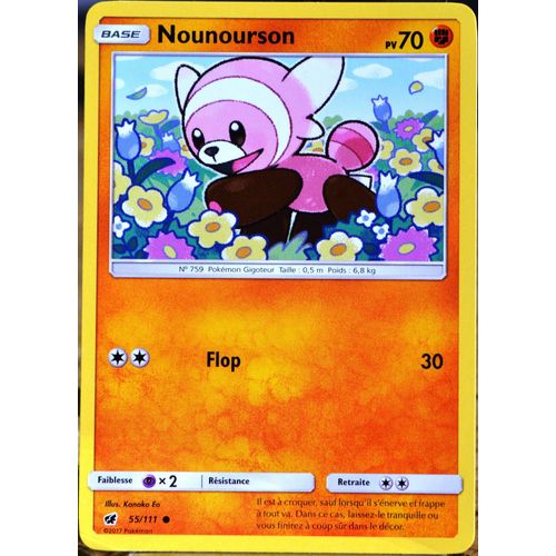 Carte Pokémon 55/111 Nounourson 70 Pv