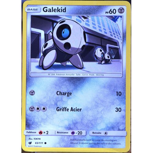Carte Pokémon 65/111 Galekid  60 Pv Sl4 - Soleil Et Lune - Invasion Carmin Neuf Fr