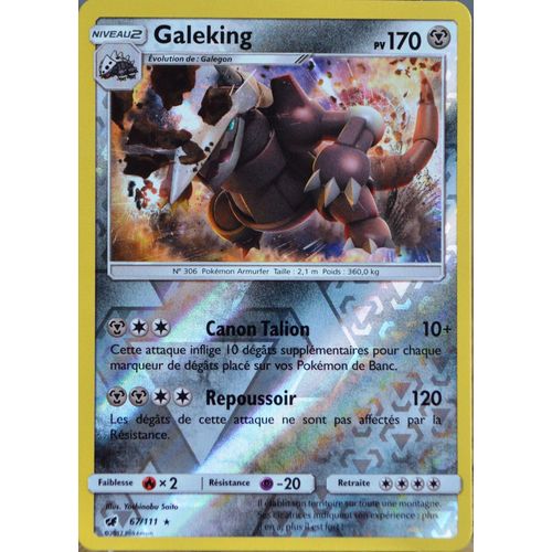 Carte Pokémon 67/111 Galeking 170 Pv - Reverse