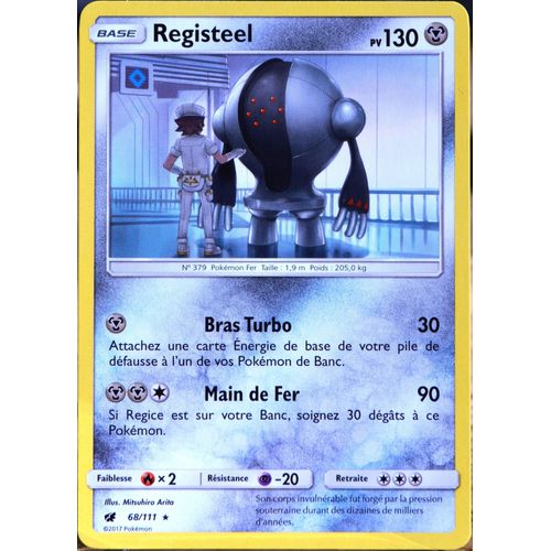 Carte Pokémon 68/111 Registeel  130 Pv Sl4 - Soleil Et Lune - Invasion Carmin Neuf Fr