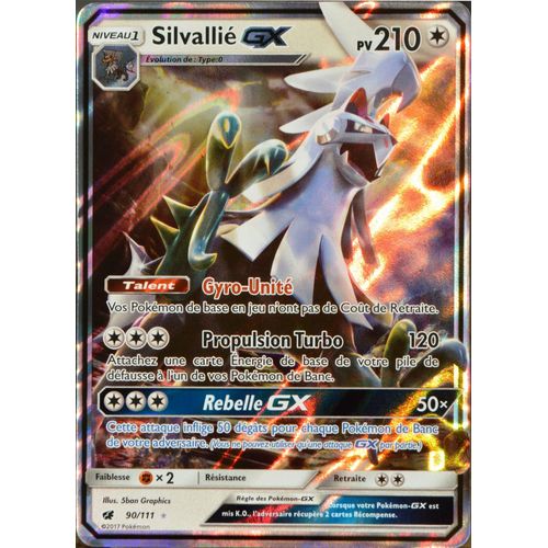 Carte Pokémon 90/111 Silvallié Gx 210 Pv