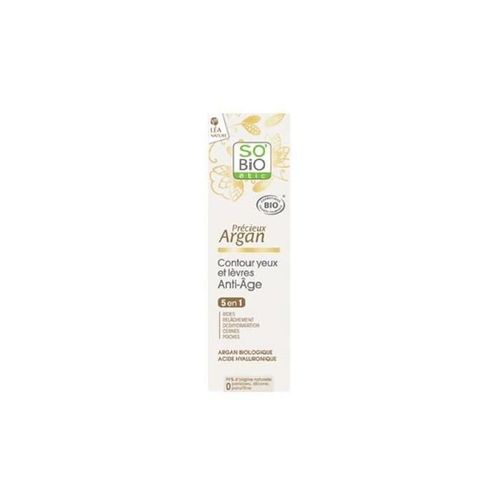 Contour Bio Pour Yeux Et Levres Anti-Âge Précieux Argan - 5 Actions - 15 Ml 