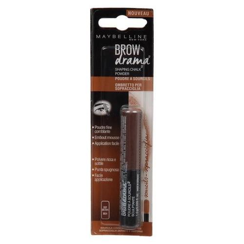 Maybelline Mascara Sourcils En Poudre Brow Drama Shaping Chalk - 130 Marron Profond 