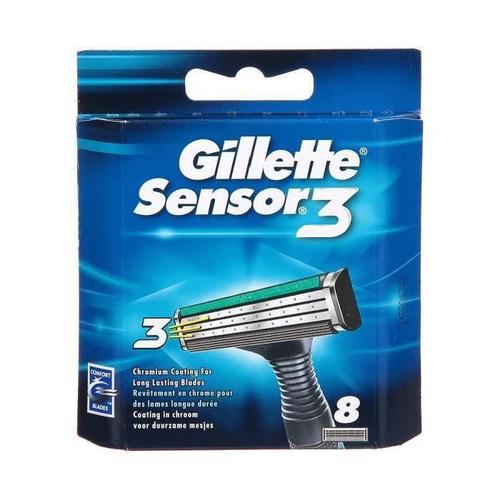 Gilette Sensor3 Set De 8 Lames De Rasoir Pour Homme 