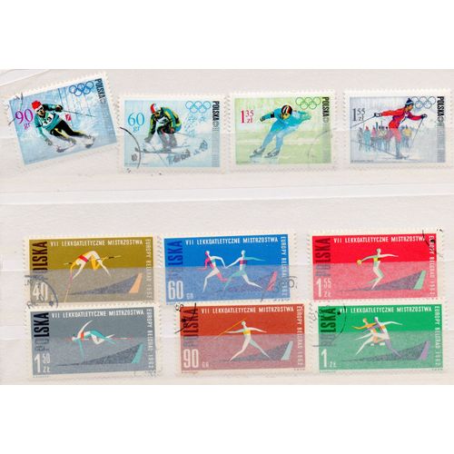Pologne- Lot De 19 Timbres Oblitérés- Sports