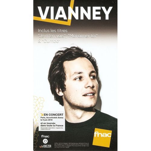 Plv Cartonnée Rigide 14x25cm Vianney Je M'en Vais / Magasin Fnac