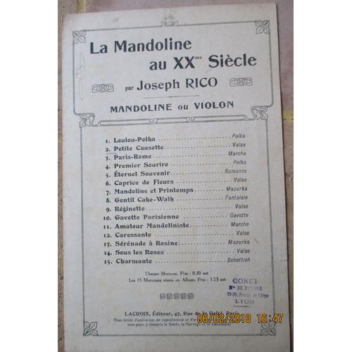 La Mandoline Au Xx° Siècle Petite Causette J.Rico