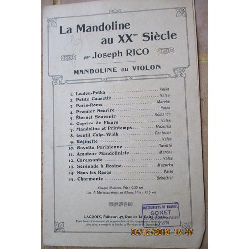 Réginette La Mandoline Au Xx° Siècle J.Rico