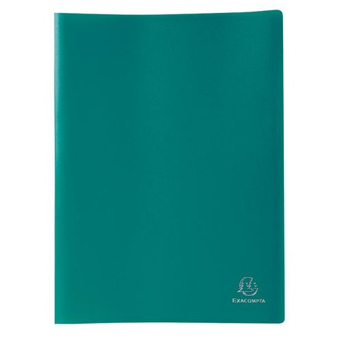 Exacompta Protège Document Prolypropylène Souple Pochettes Grainées Opaque 80 Vues Vert