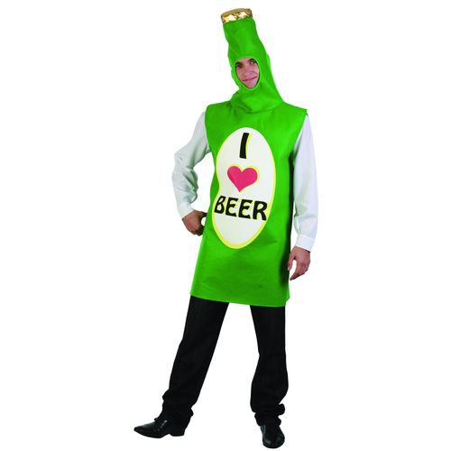 Déguisement Bouteille De Bière Verte Adulte