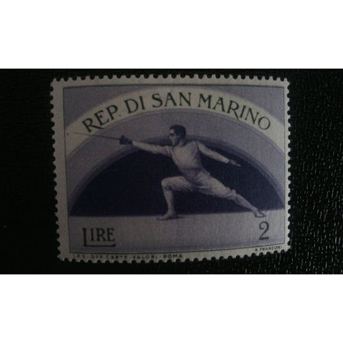 Timbre San Marino ( Yt 384 ) 1954 Événements Sportifs À Saint-Marin