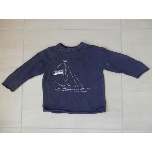 Pull Bleu Marine Bateau Taille 3 Ans