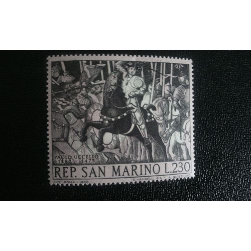 Timbre San Marino ( Yt 724 ) 1968 Détail De "La Bataille De San Romano", Par Paolo Uccello
