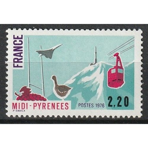 Série Régions, Midi Pyrénées Timbre Neuf** 1976 N° 1866