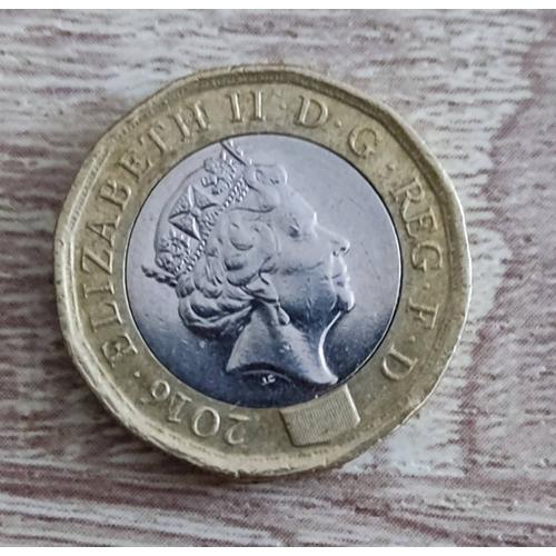 Pièce One Pound 2016 - Reine Elizabeth Ii - Royaume-Uni.