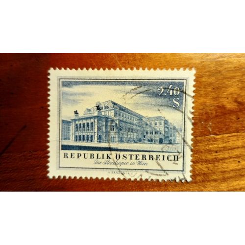 Wiener Burgtheater 1955 Bleu 2,40 Schilling