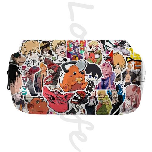 Trousse À Crayons Anime Chainsaw Mantrousse De Maquillageboîte À Crayons Cosplay Power Evaludenjirangement À Fermeture Éclair Pour Enfantspoudresfournitures Scolaires