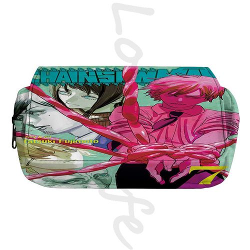 Trousse À Crayons Anime Chainsaw Mantrousse De Maquillageboîte À Crayons Cosplay Power Evaludenjirangement À Fermeture Éclair Pour Enfantspoudresfournitures Scolaires