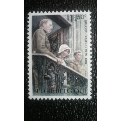 Timbre Belgique ( Yt 1474 ) 1968 Armistice