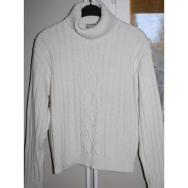 Pull 3 Suisses Col Roulé Xl Écru