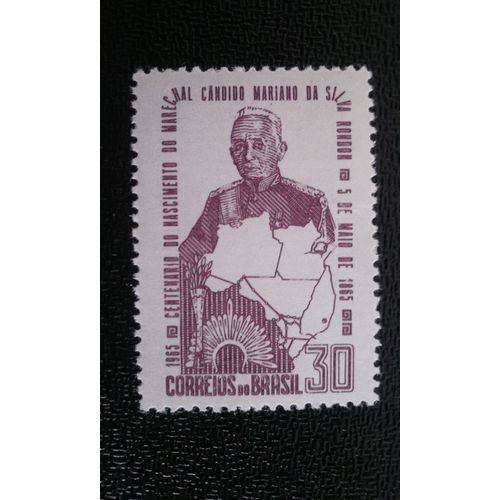 Timbre Bresil ( Yt 771 ) 1965 Siècle Né Marechal Rondon