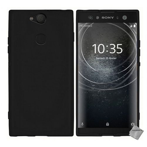 Housse Etui Coque Pochette Silicone Gel Fine Pour Sony Xperia Xa2 + Verre Trempe - Noir