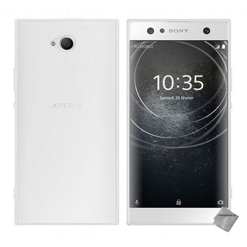 Housse Etui Coque Pochette Silicone Gel Fine Pour Sony Xperia Xa2 Ultra + Verre Trempe - Blanc Transparent