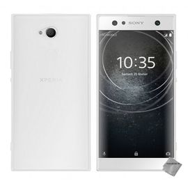 Housse Etui Coque Pochette Silicone Gel Fine Pour Sony Xperia Xa2 Ultra + Verre Trempe - Blanc Transparent