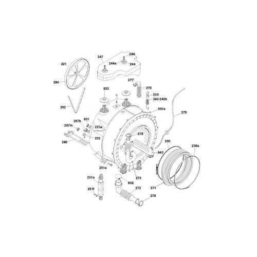 CUVE COMPLETE AVEC TAMBOUR POUR LAVE LINGE CANDY - 49029792
