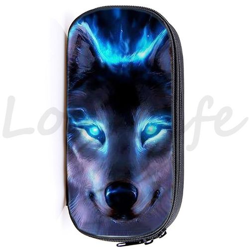Trousse À Crayons Imprimée Loup 3d Pour Enfantssac À Stylos Pour Étudiantssacs De Papeterie Animaux Pour Garçonsboîte À Crayons De Dessin Animé Pour Enfantshaute Qualité