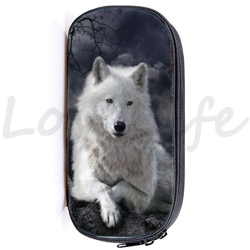 Trousse À Crayons Imprimée Loup 3d Pour Enfantssac À Stylos Pour Étudiantssacs De Papeterie Animaux Pour Garçonsboîte À Crayons De Dessin Animé Pour Enfantshaute Qualité
