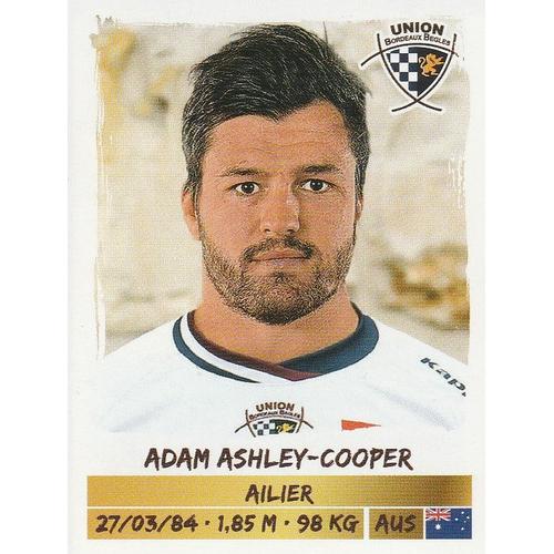 N°64 - Stickers Image Panini Rugby 2016 / 2017 - Adam Ashley Cooper - Bordeaux