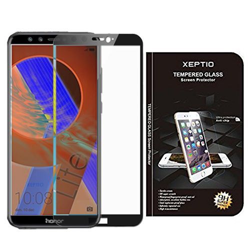 Huawei Honor 9 Lite : Protection D'écran En Verre Trempé Full Cover Noir - Tempered Glass Screen Protector/ Films Vitre Protecteur D'écran Honor 9 Light Smartphone 2018 - Accessoires Xeptio©