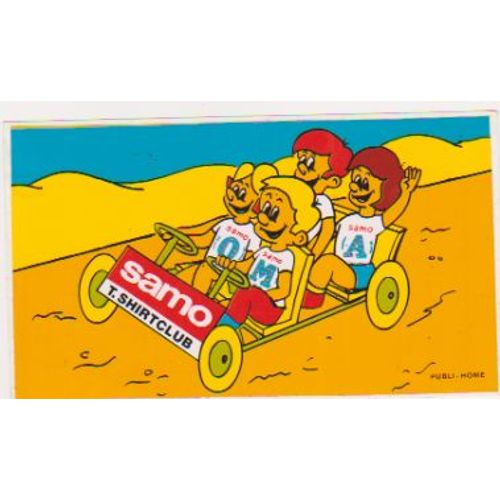 Autocollant Samo T Shirt Club ( 13 X 8 Cm )