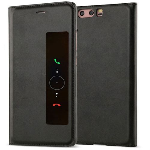 Etui A Rabat Huawei P10 Folio Noir Black Wallet Cuir Simili (Pu)