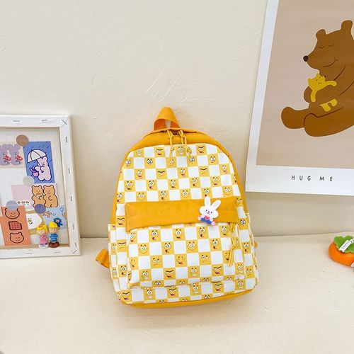 Sac à Dos En Nylon Imperméable Pour Hommes Et Femmes Sac D'école Maternelle Petit Sac à Dos Léger Plaid De Loisirs
