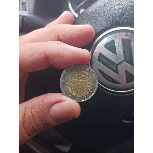 Pièce De 2 Euros Commémorative Des 50 Ans Du Traité De Rome, Frappée En France En 2007.