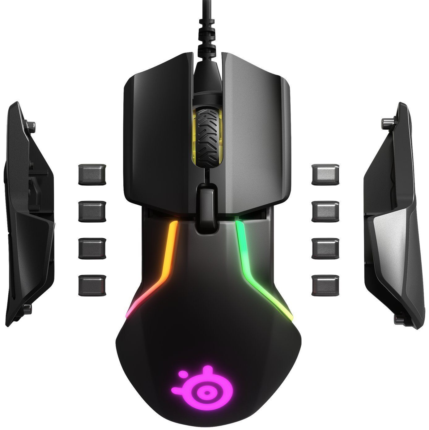 SteelSeries Rival 600 - Souris - ergonomique - pour droitiers - optique - 7 boutons - filaire - USB - noir_image_1|Rakuten
