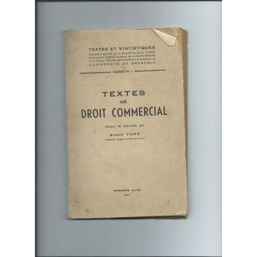 Textes De Droit Commercial