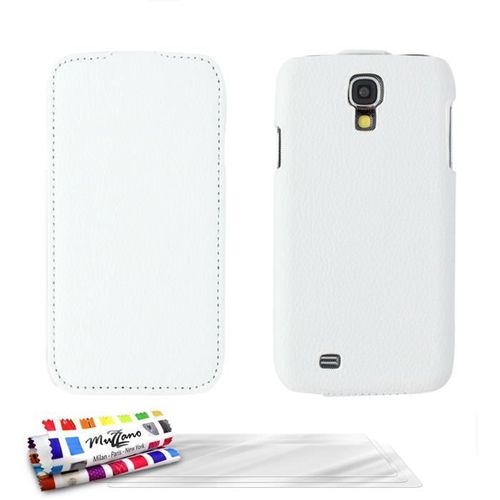Etui À Rabat Samsung Galaxy Note 2 Blanc Folio Cuir Simili (Pu) + 3 Films