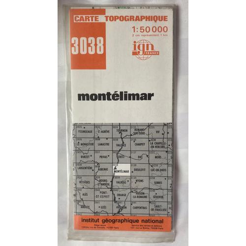 Carte Topographique Ign 3038 Montélimar 1:50000