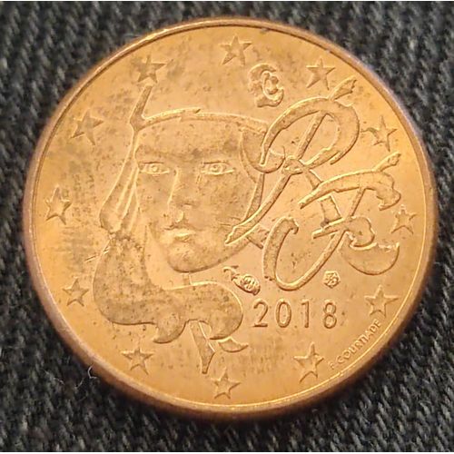 1 Centime D'euro France 2018