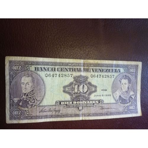 Billet Du Venezuela 10 Bolivares 1995