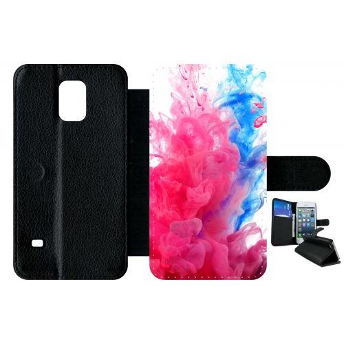 Etui A Rabat - Peinture - Compatible Avec Samsung Galaxy S5 - Plastique - Bord Noir