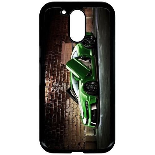 Coque Pour Smartphone - Tuning Voiture Verte Brique - Compatible Avec Motorola Moto G4 - Plastique - Bord Noir