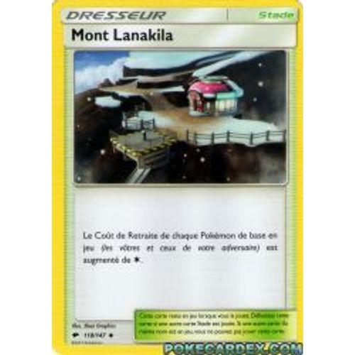 Carte Dresseur Pokémon - Mont Lanakila - 118/147 - Ombres Ardentes