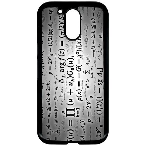 Coque Pour Smartphone - Calcul Pi Math Fond Argent - Compatible Avec Motorola Moto G4 - Plastique - Bord Noir