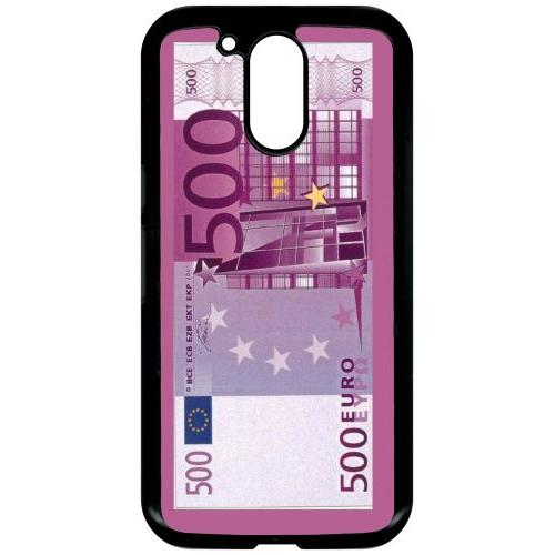 Coque Pour Smartphone - 500 Euros Violet - Compatible Avec Motorola Moto G4 - Plastique - Bord Noir