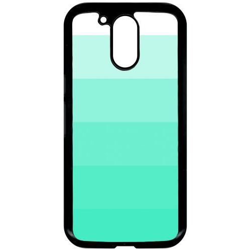 Coque Pour Smartphone - Degrad Vert - Compatible Avec Motorola Moto G4 - Plastique - Bord Noir