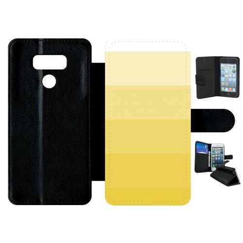 Etui A Rabat - Degrad Jaune - Compatible Avec Lg G6 - Plastique - Bord Noir